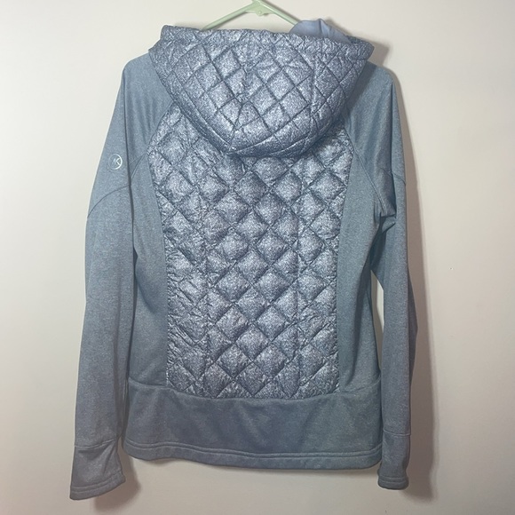 MICHAEL Michael Kors Quilted Duck Down Jacket Puffer Ladies Light Gray Size Med - Picture 8 of 13